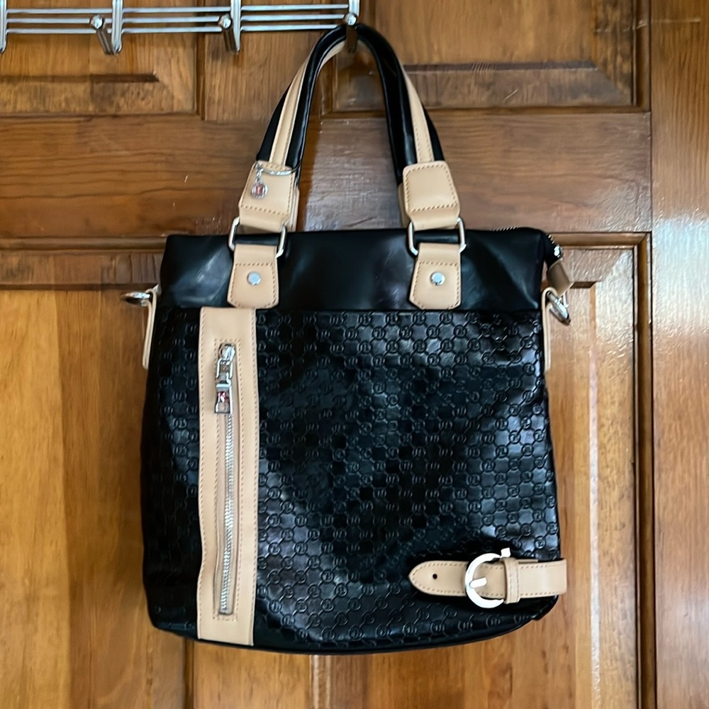 Nicole Lee Black/Tan Shoulder Bag